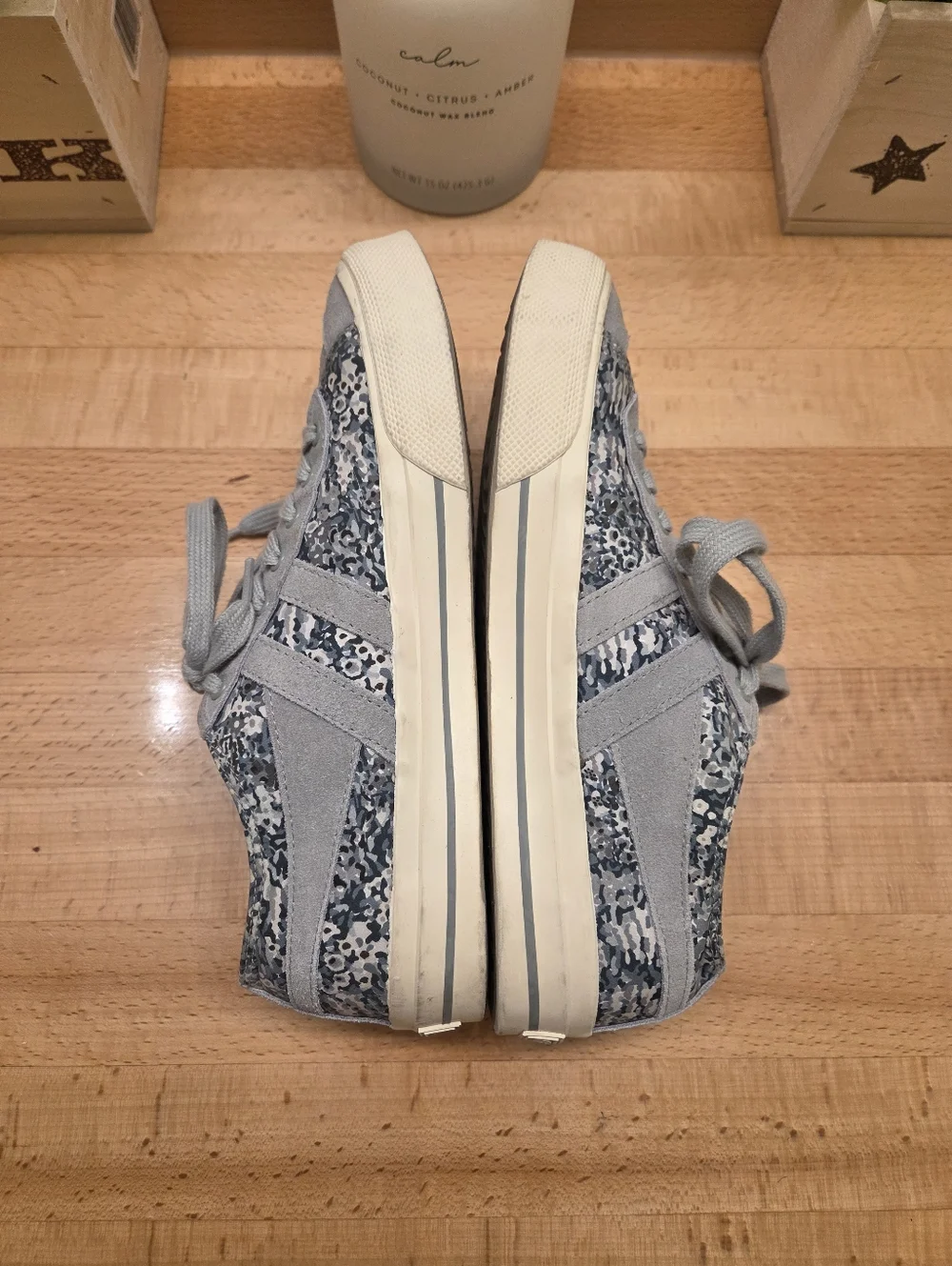 Gola x Liberty Art Fabrics Quota II Sneakers Blue Floral Canvas/Suede Size 8